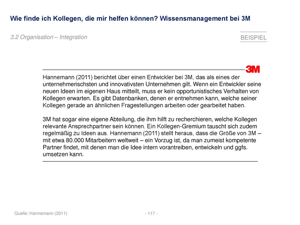 Wie finde ich Kollegen, die mir helfen können Wissensmanagement bei 3M