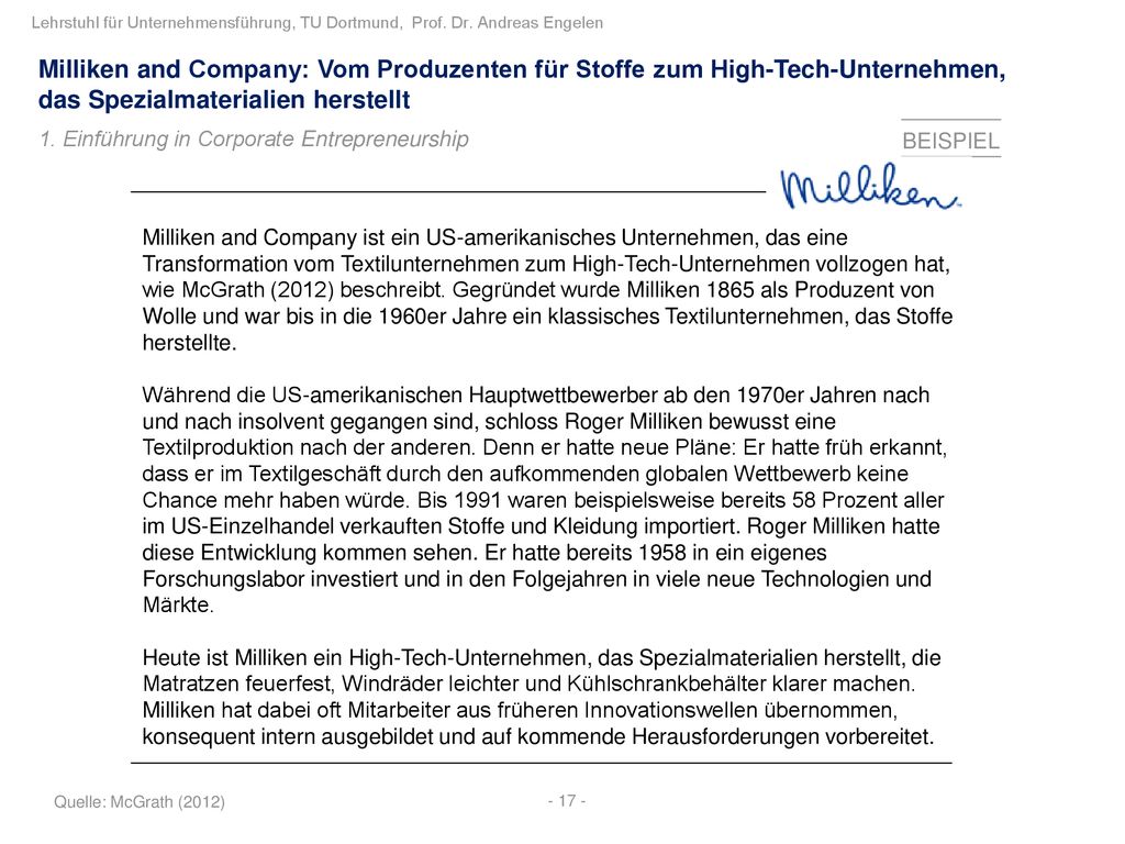 Milliken and Company: Vom Produzenten für Stoffe zum High-Tech-Unternehmen, das Spezialmaterialien herstellt