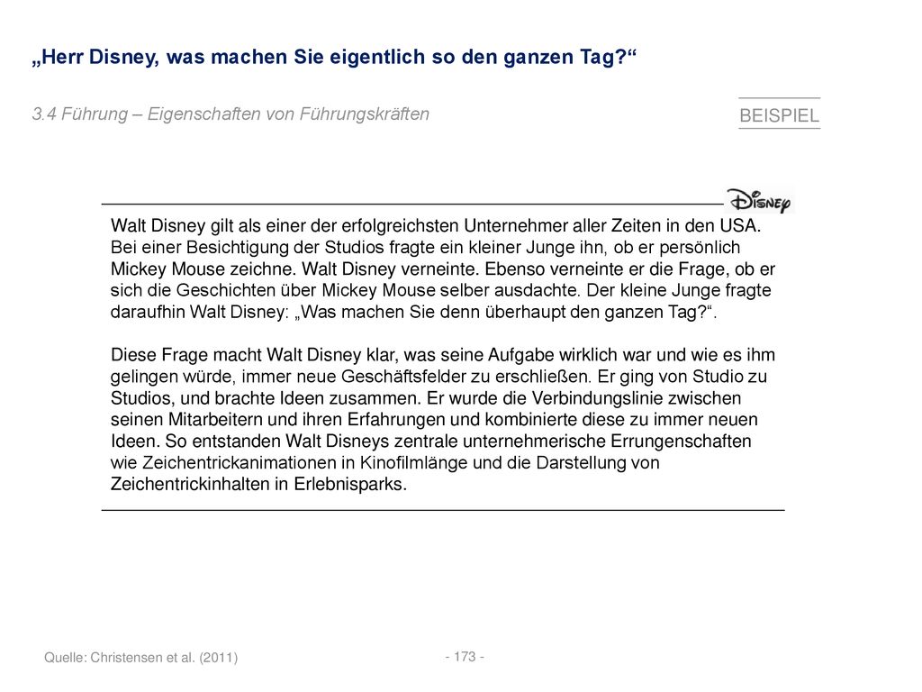„Herr Disney, was machen Sie eigentlich so den ganzen Tag