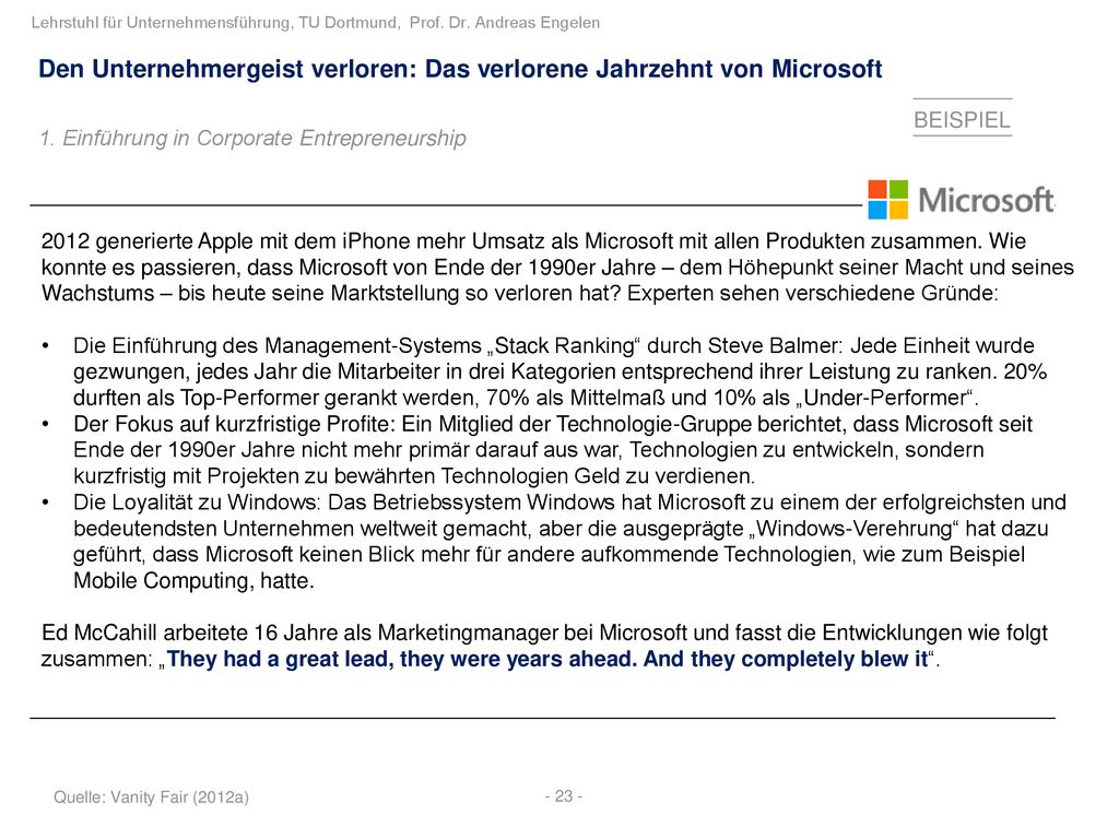 Den Unternehmergeist verloren: Das verlorene Jahrzehnt von Microsoft