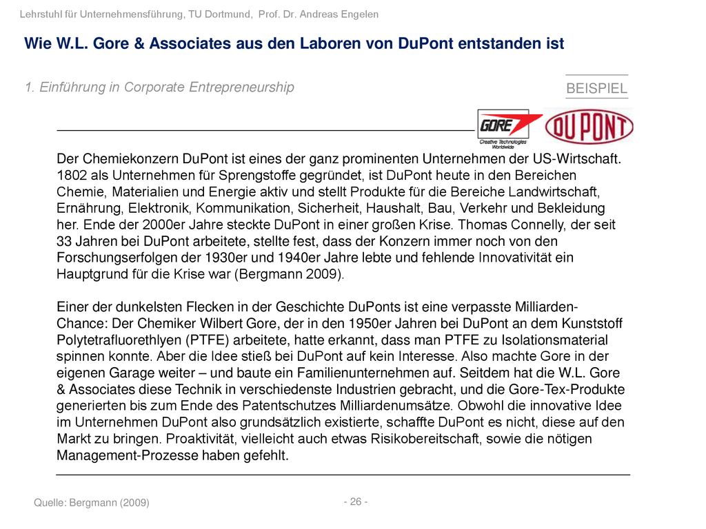 Wie W.L. Gore & Associates aus den Laboren von DuPont entstanden ist
