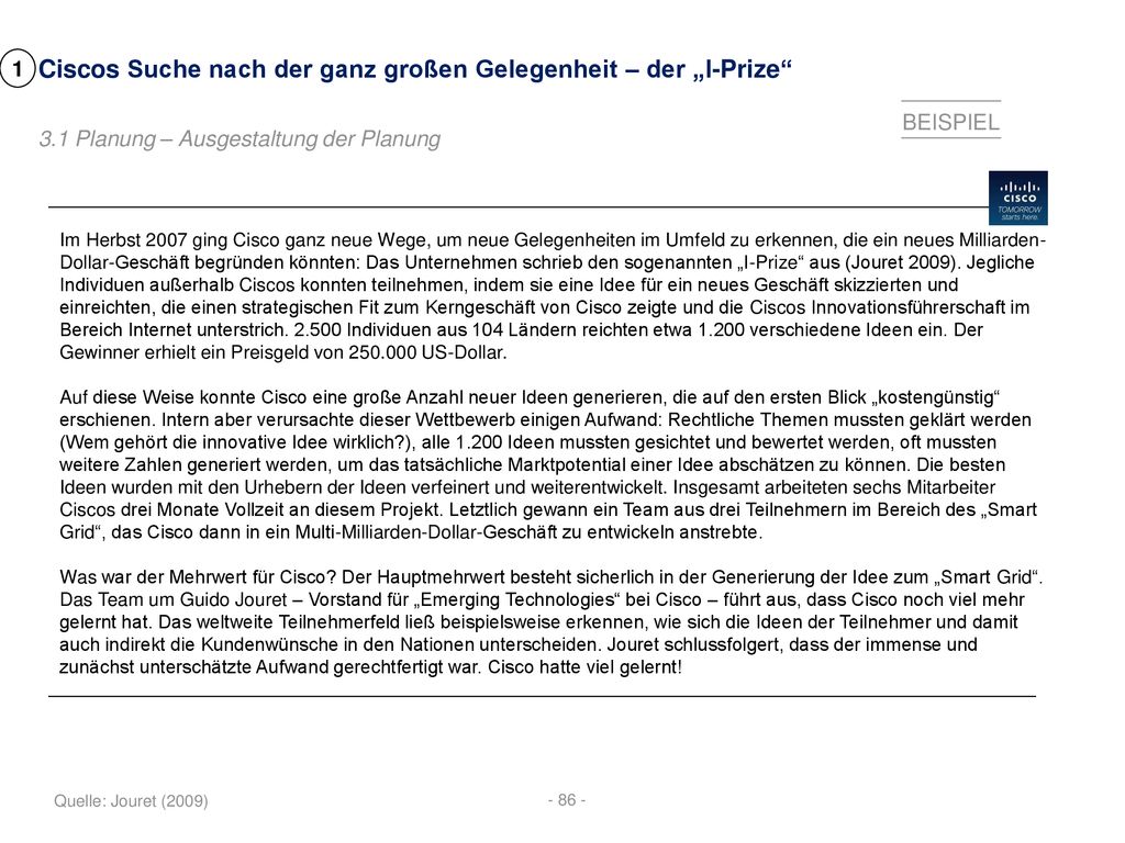 Ciscos Suche nach der ganz großen Gelegenheit – der „I-Prize