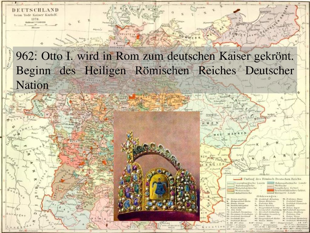962: Otto I. wird in Rom zum deutschen Kaiser gekrönt