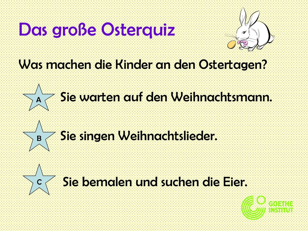 Das große Osterquiz Was machen die Kinder an den Ostertagen
