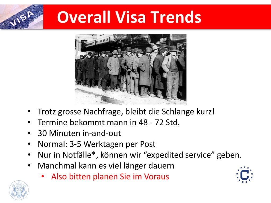Overall Visa Trends Trotz grosse Nachfrage, bleibt die Schlange kurz!