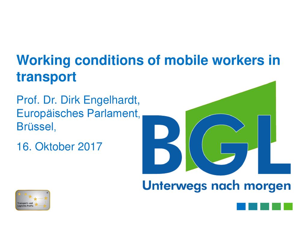 Working conditions of mobile workers in transport
