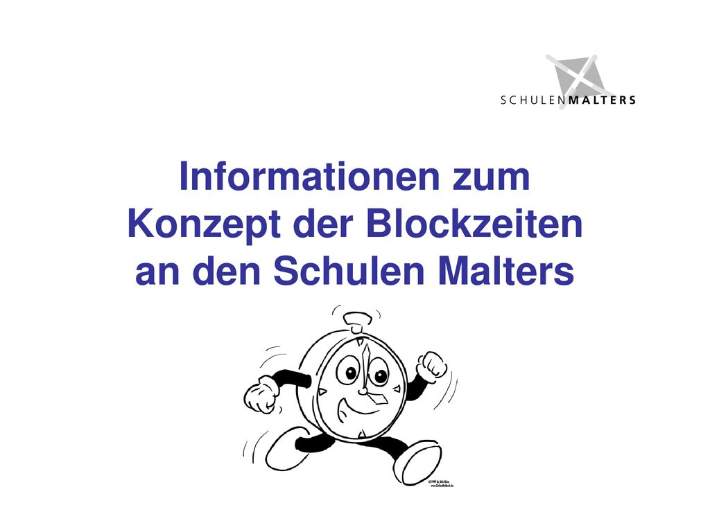 Informationen zum Konzept der Blockzeiten an den Schulen Malters