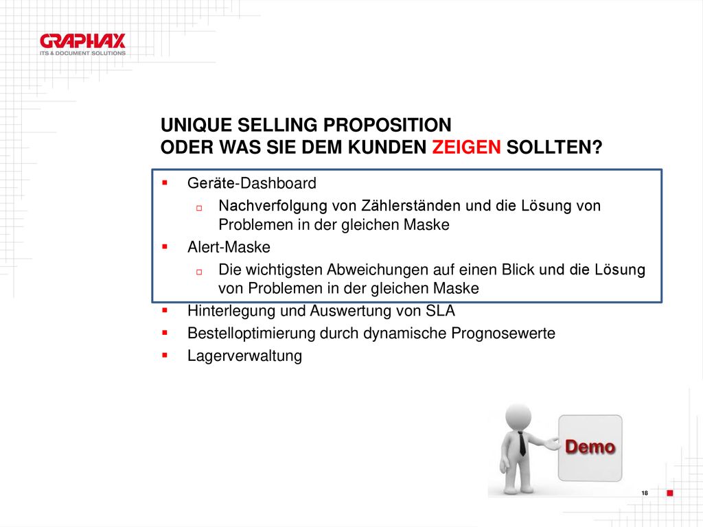 Unique selling proposition Oder was sie dem Kunden zeigen sollten