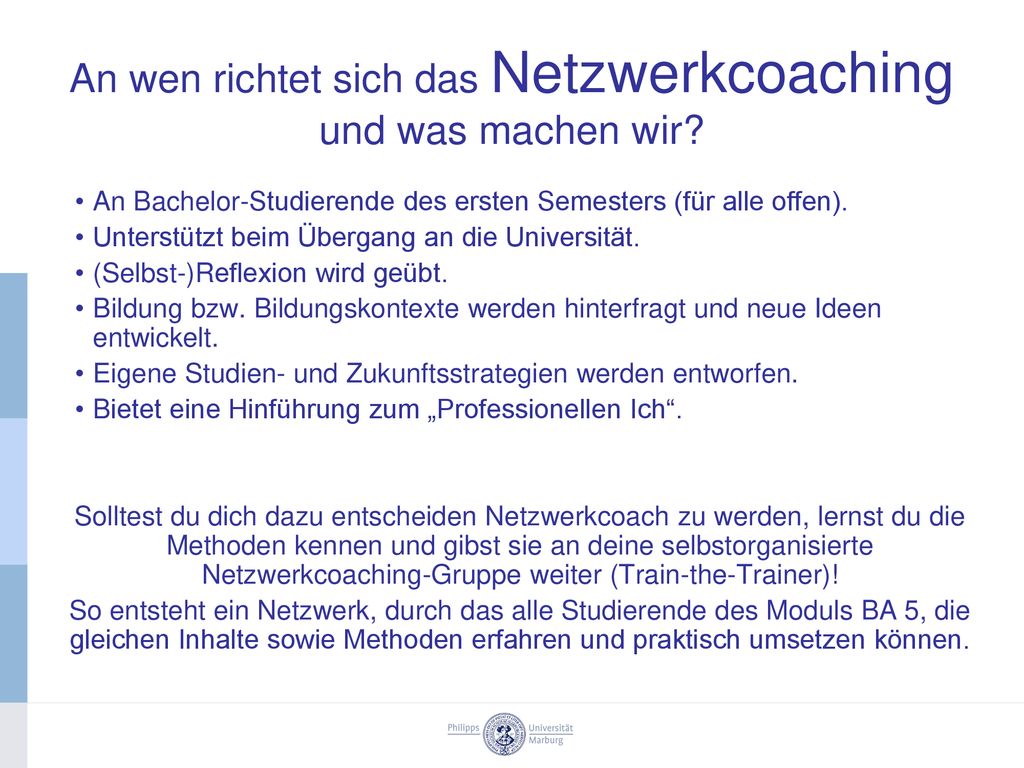An wen richtet sich das Netzwerkcoaching und was machen wir