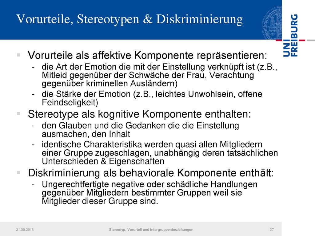 Vorurteile, Stereotypen & Diskriminierung