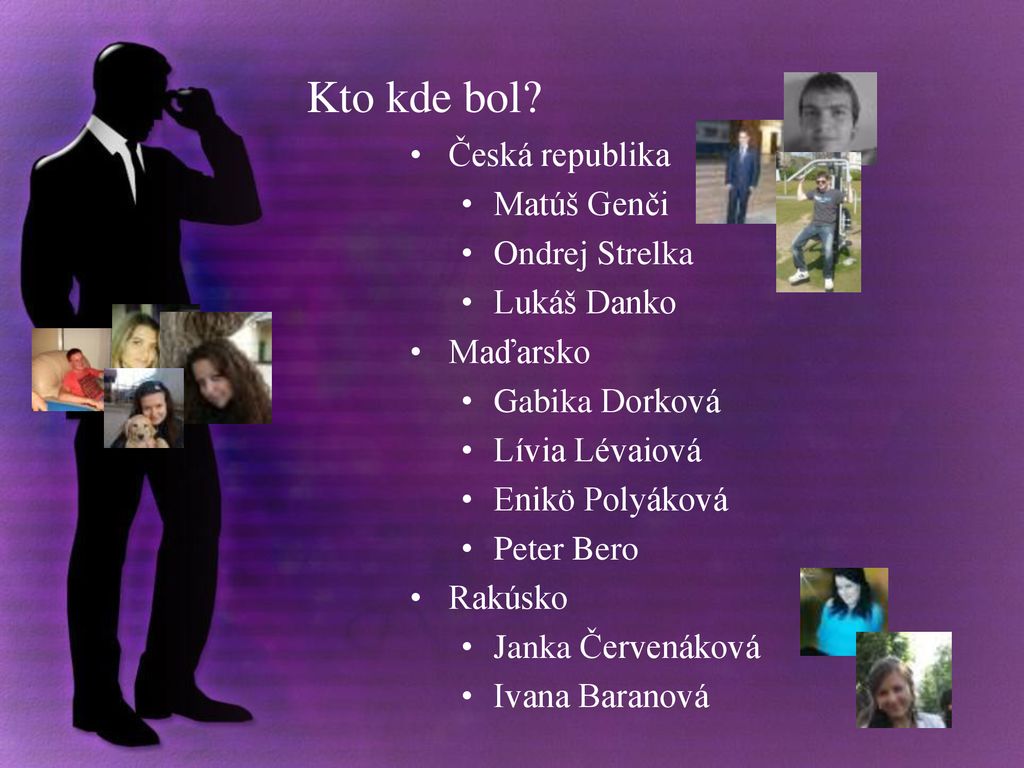 Kto kde bol Česká republika Matúš Genči Ondrej Strelka Lukáš Danko