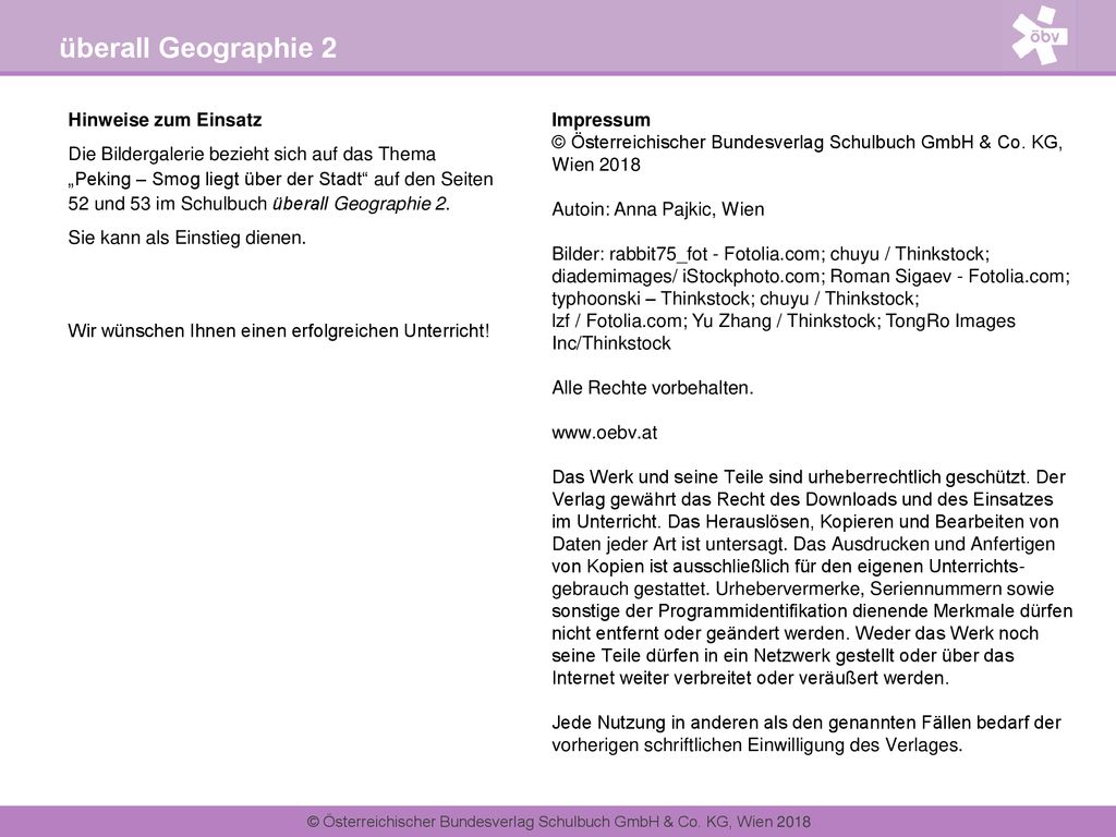 Impressum. © Österreichischer Bundesverlag Schulbuch GmbH & Co. KG, Wien
