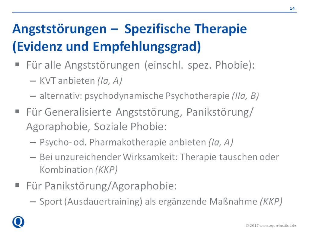 Evidenzstufen: Ia Evidenz aus einer Metaanalyse von mindestens drei randomisierten kontrollierten Studien (RCTs)