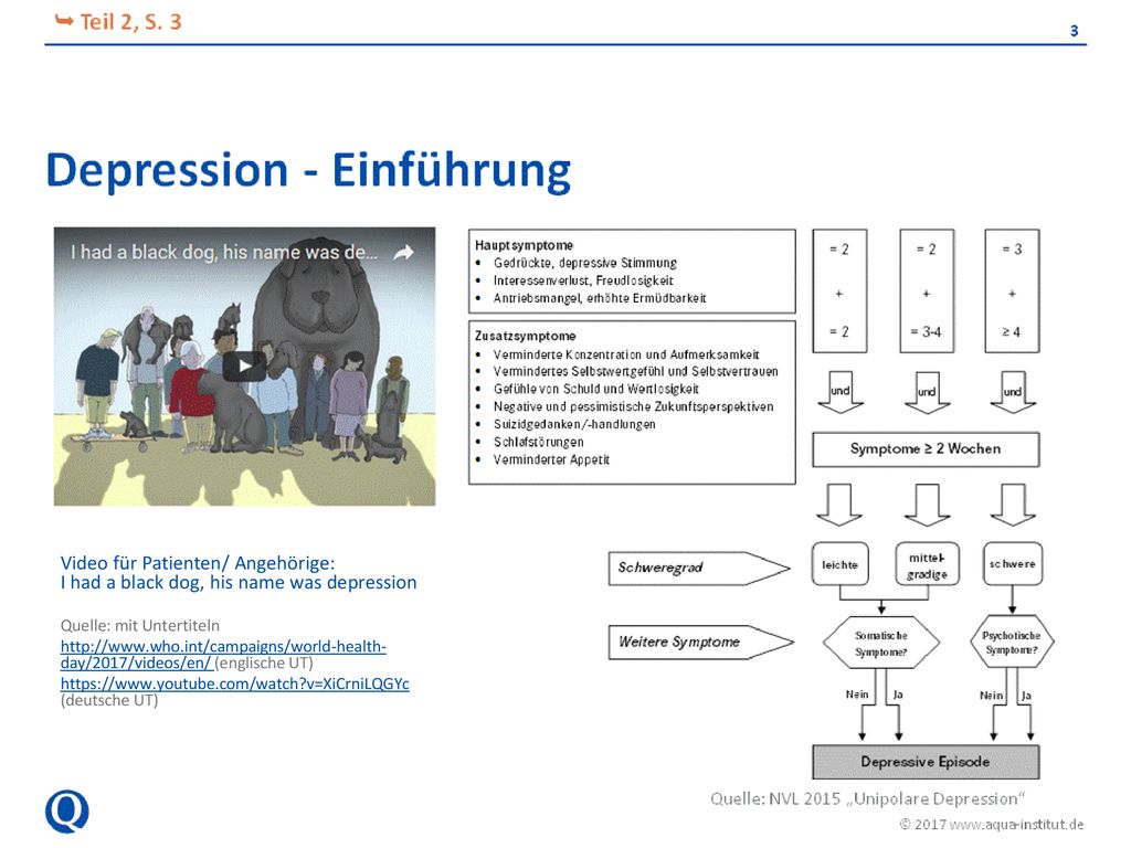 Video für Patienten/ Angehörige: I had a black dog, his name was depression