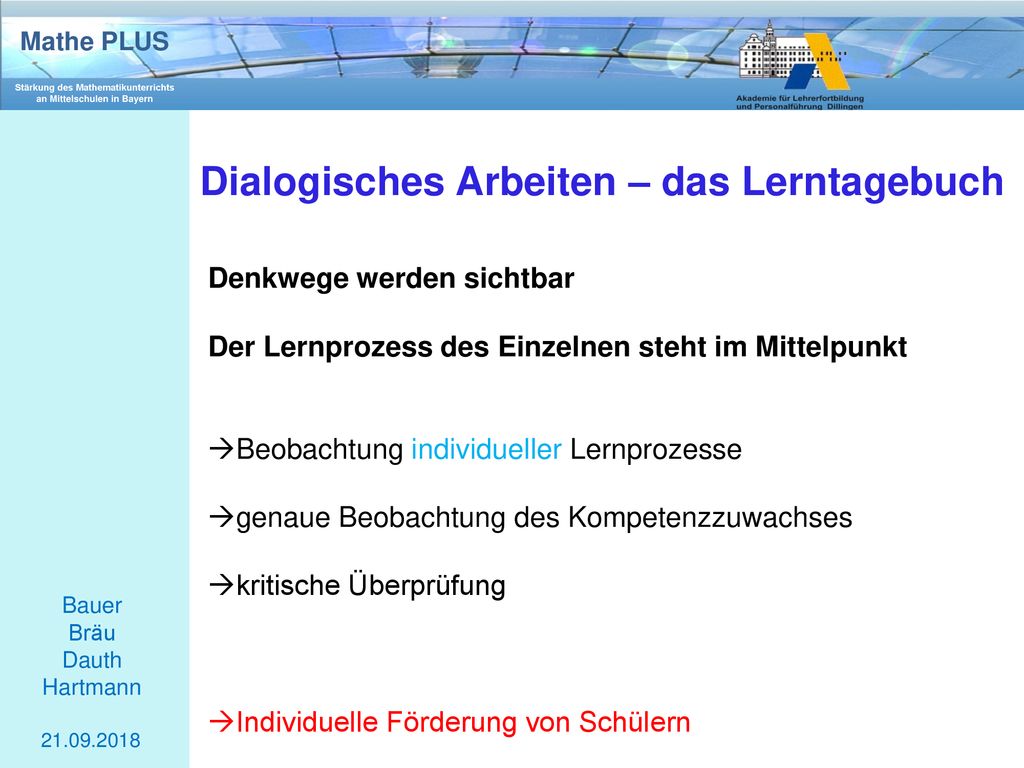 Dialogisches Arbeiten – das Lerntagebuch