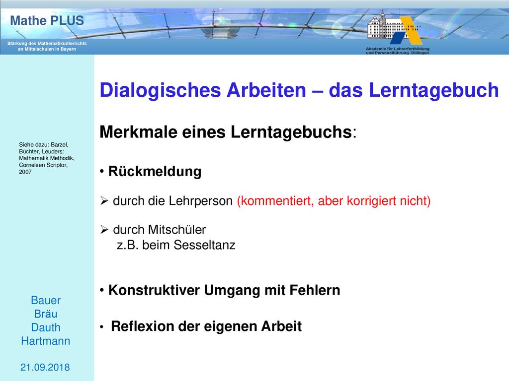 Dialogisches Arbeiten – das Lerntagebuch
