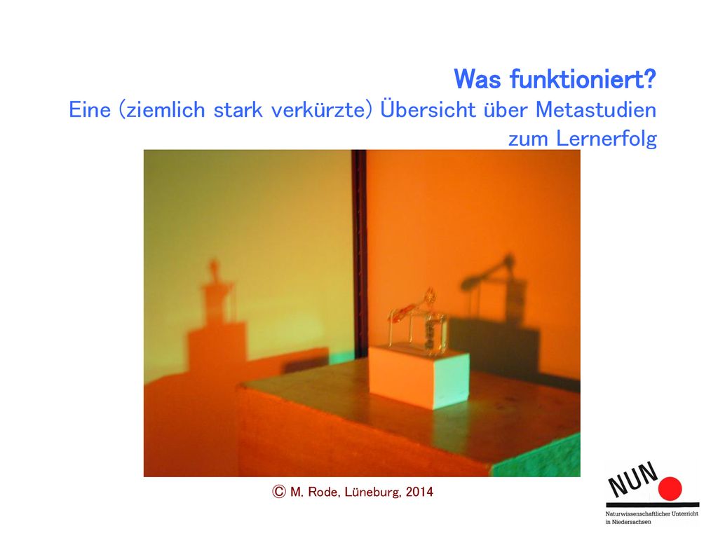 Was funktioniert Eine (ziemlich stark verkürzte) Übersicht über Metastudien zum Lernerfolg