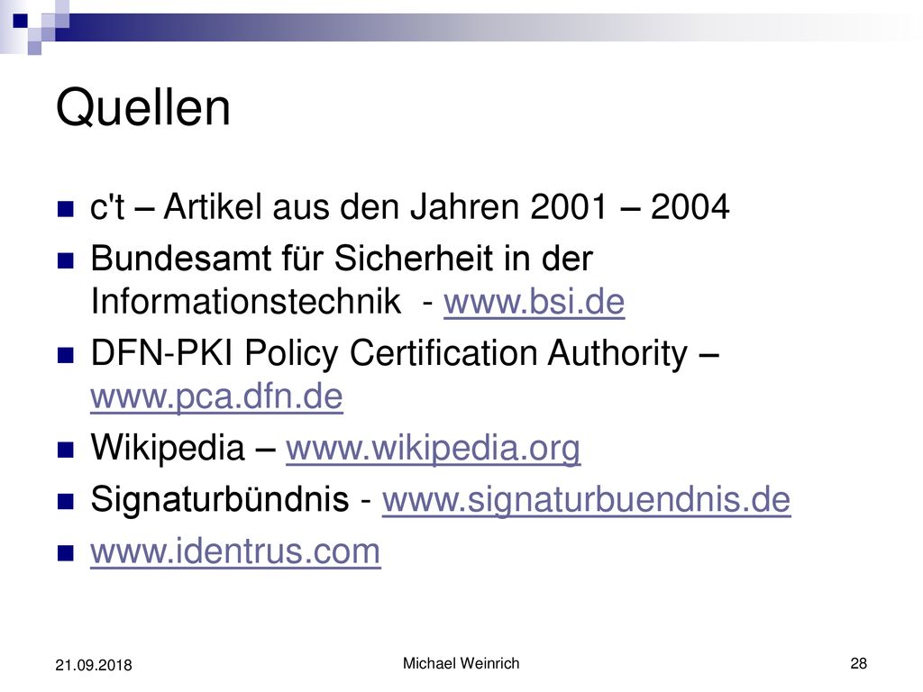 Quellen c t – Artikel aus den Jahren 2001 – 2004