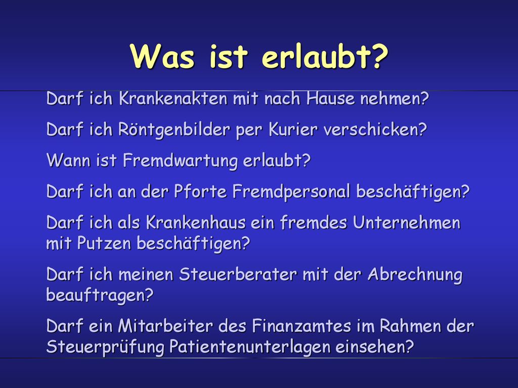 Was ist erlaubt Darf ich Krankenakten mit nach Hause nehmen