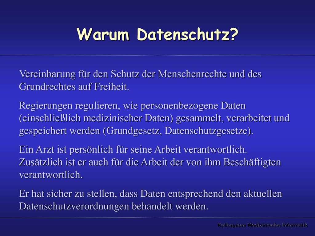 Warum Datenschutz Vereinbarung für den Schutz der Menschenrechte und des Grundrechtes auf Freiheit.