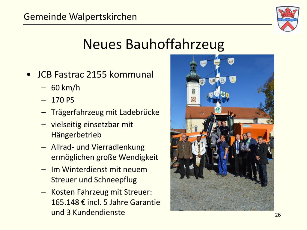 Neues Bauhoffahrzeug JCB Fastrac 2155 kommunal 60 km/h 170 PS