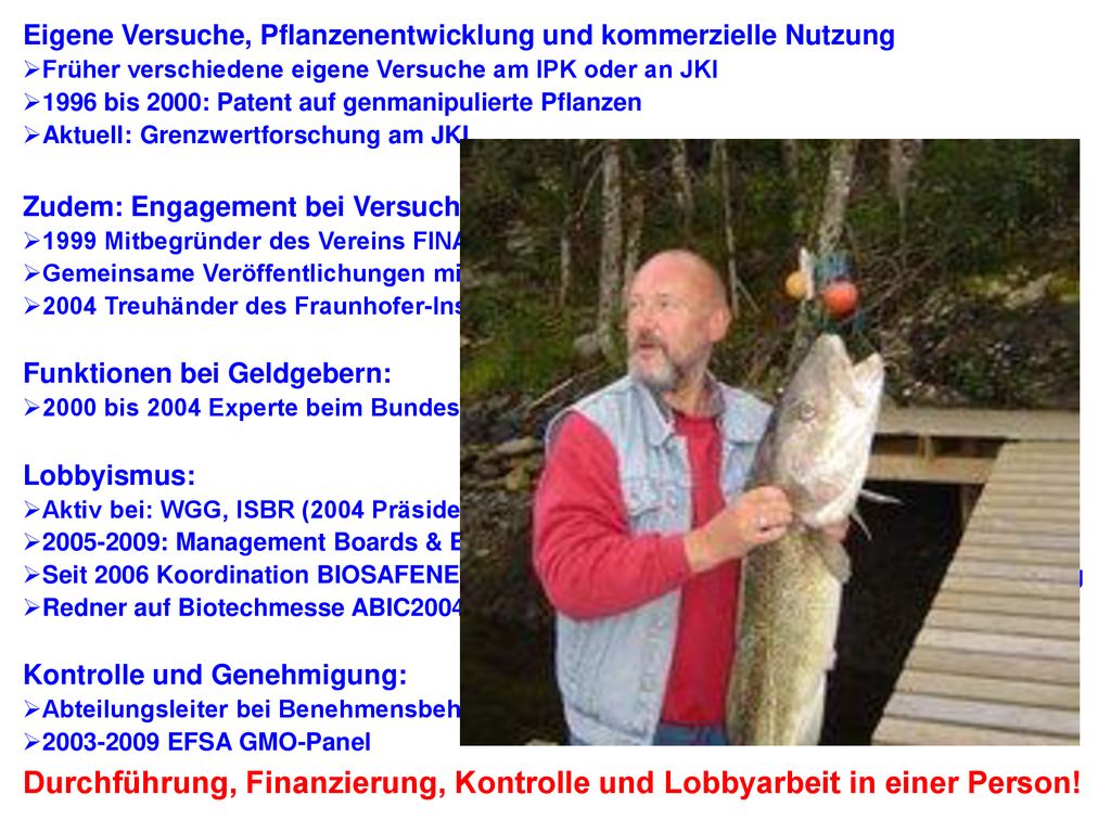 Joachim Schiemann Eigene Versuche, Pflanzenentwicklung und kommerzielle Nutzung. Früher verschiedene eigene Versuche am IPK oder an JKI.
