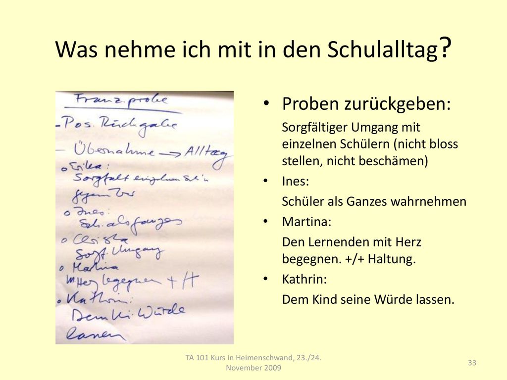 Was nehme ich mit in den Schulalltag
