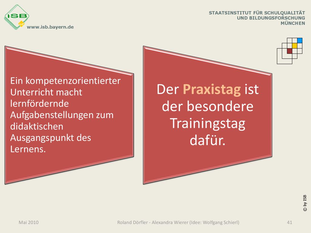 Der Praxistag ist der besondere Trainingstag dafür.