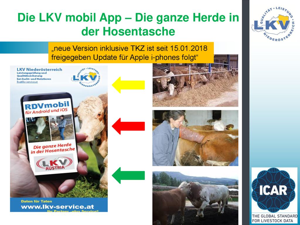Die LKV mobil App – Die ganze Herde in der Hosentasche
