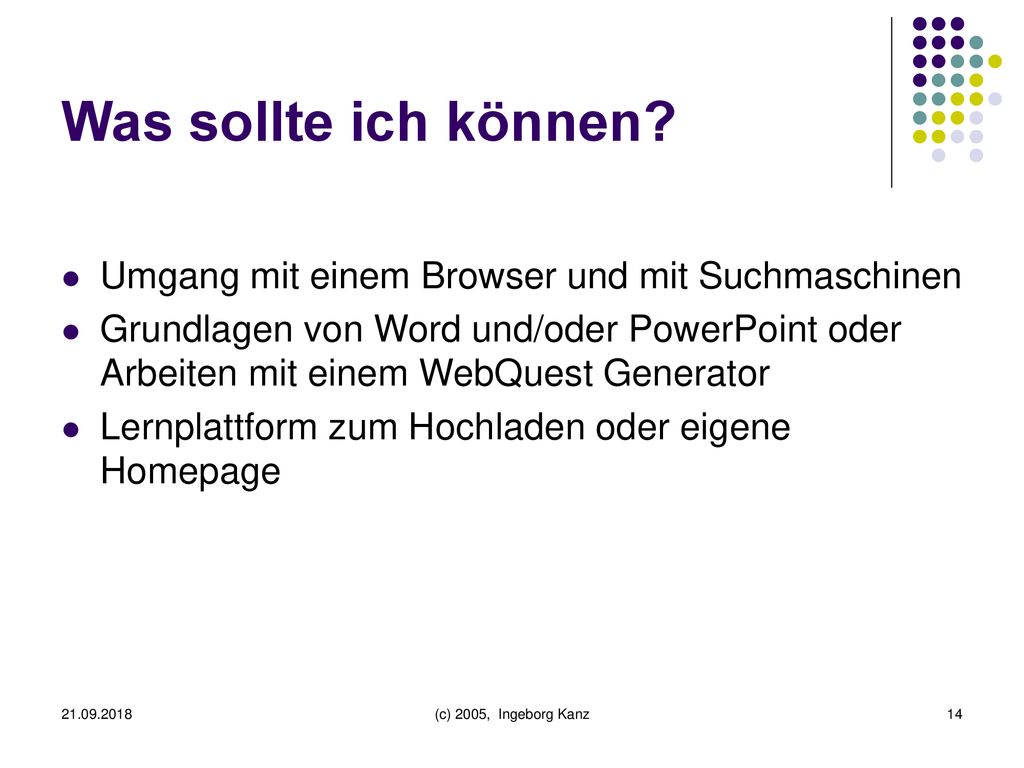 Was sollte ich können Umgang mit einem Browser und mit Suchmaschinen