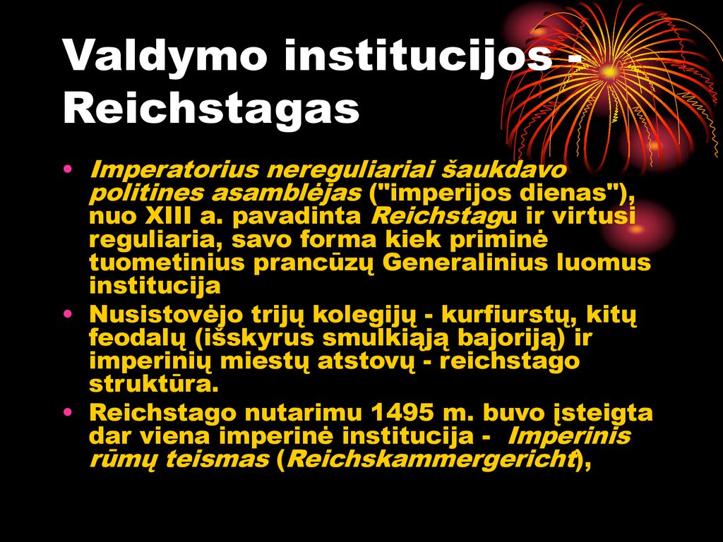 Valdymo institucijos - Reichstagas