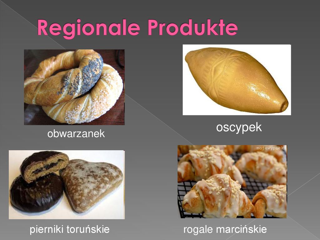 Regionale Produkte oscypek obwarzanek pierniki toruńskie