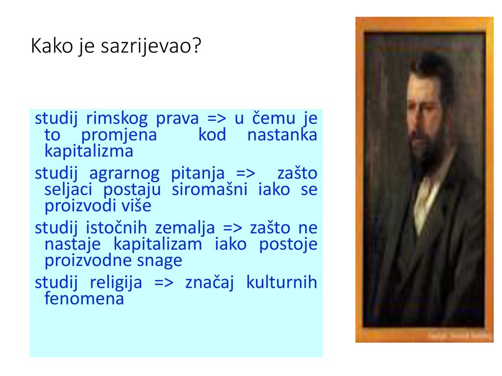 Kako je sazrijevao studij rimskog prava => u čemu je to promjena kod nastanka kapitalizma.