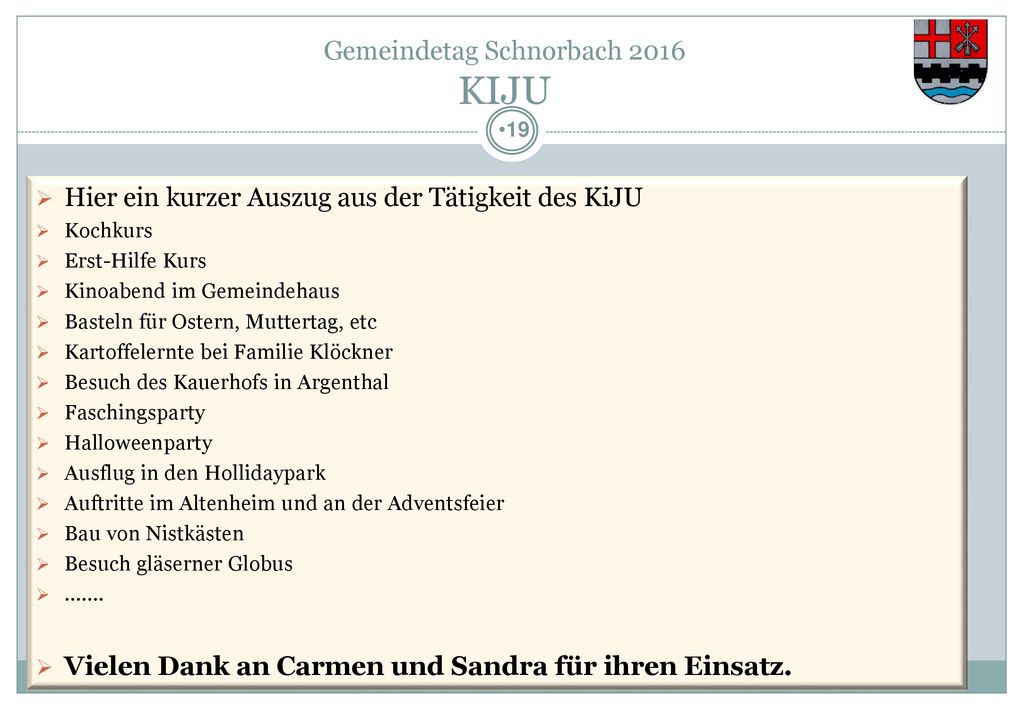 Gemeindetag Schnorbach 2016 KIJU