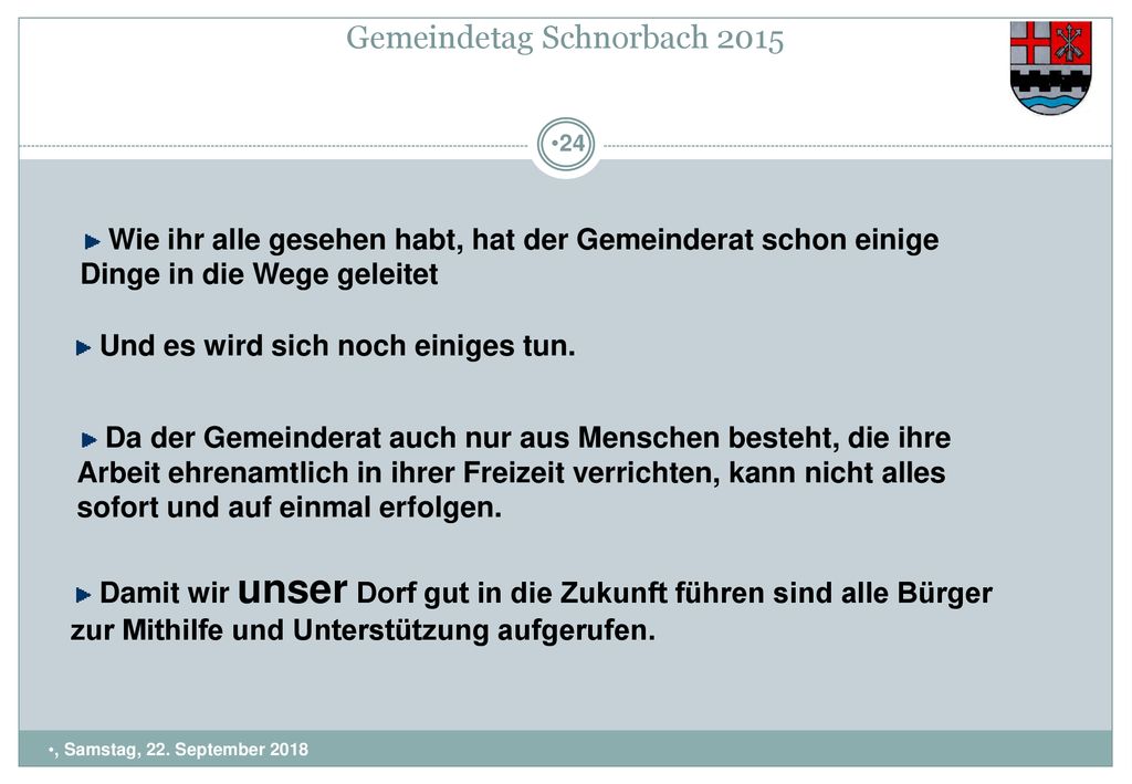 Gemeindetag Schnorbach 2015