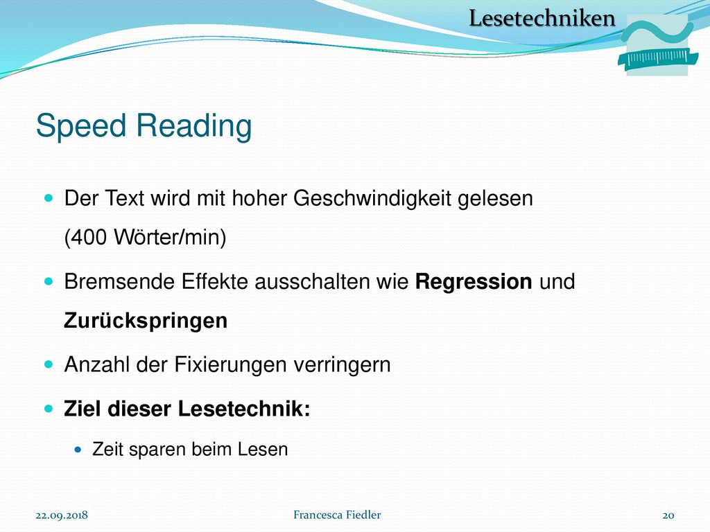 Speed Reading Lesetechniken