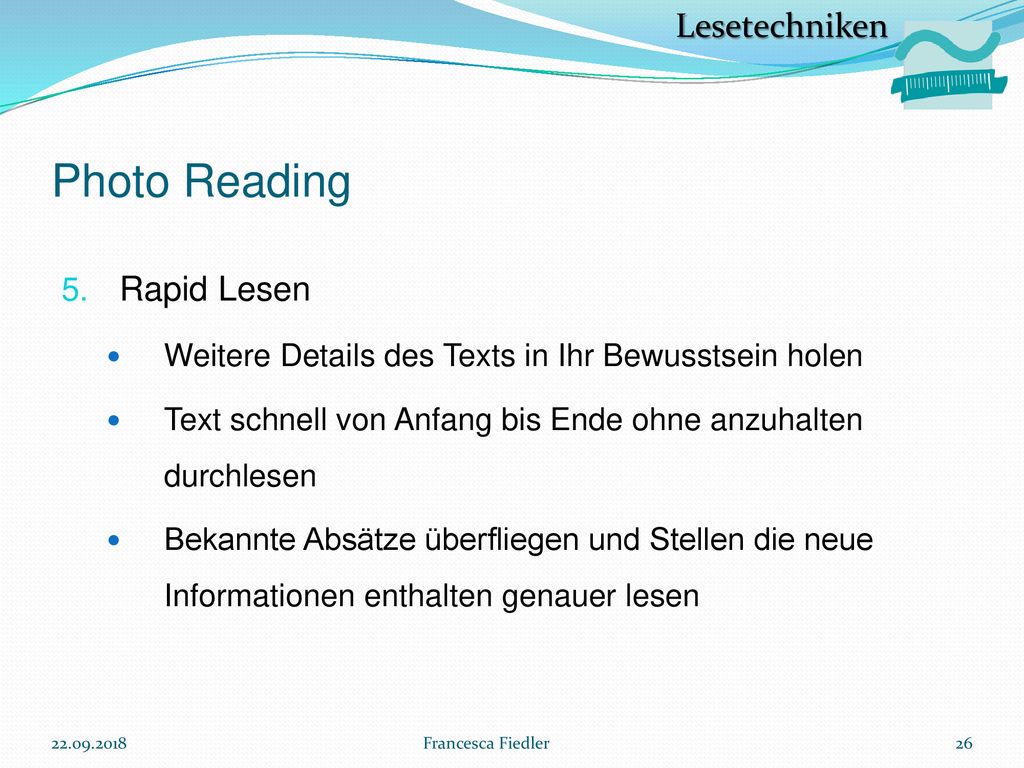 Photo Reading Lesetechniken Rapid Lesen