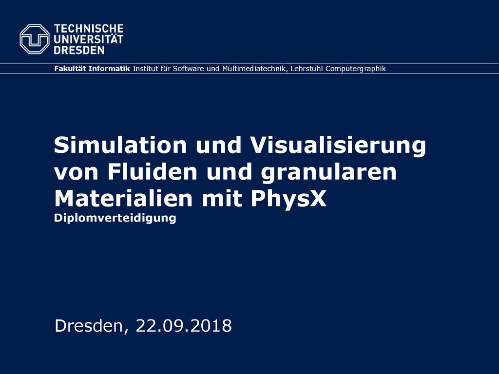 Fakultät Informatik Institut für Software und Multimediatechnik, Lehrstuhl Computergraphik