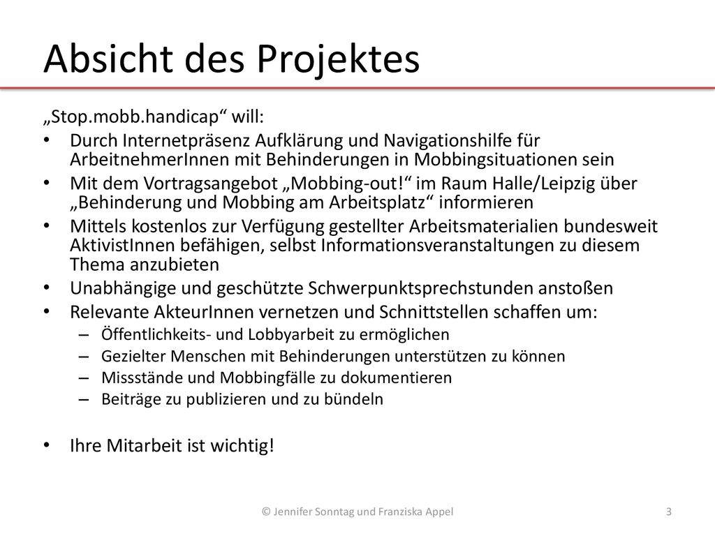 © Jennifer Sonntag und Franziska Appel