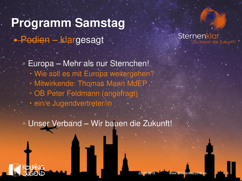 Programm Samstag Podien – klargesagt Europa – Mehr als nur Sternchen!