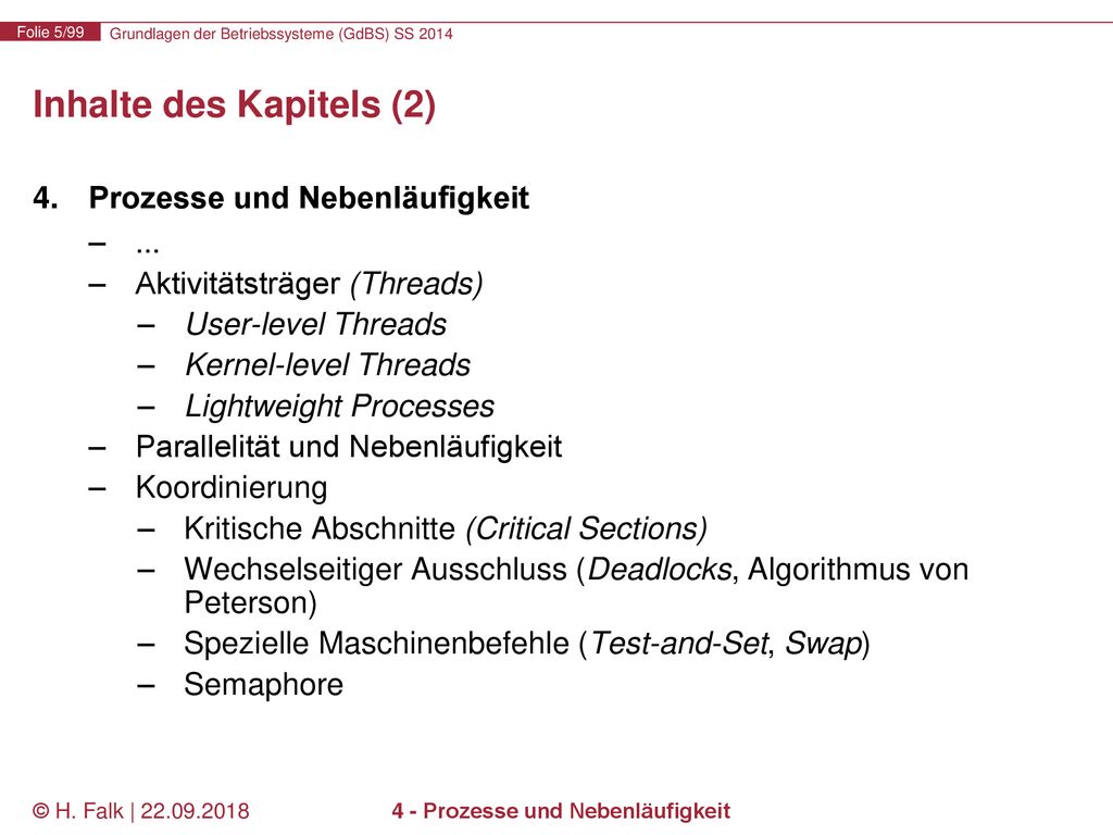 Inhalte des Kapitels (2)