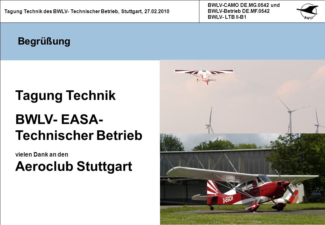BWLV- EASA- Technischer Betrieb