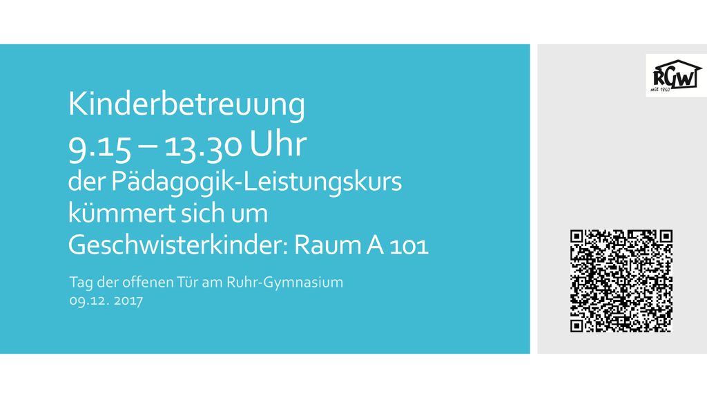 Tag der offenen Tür am Ruhr-Gymnasium