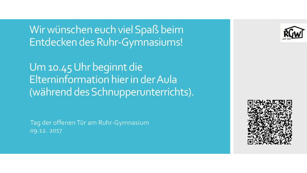 Tag der offenen Tür am Ruhr-Gymnasium