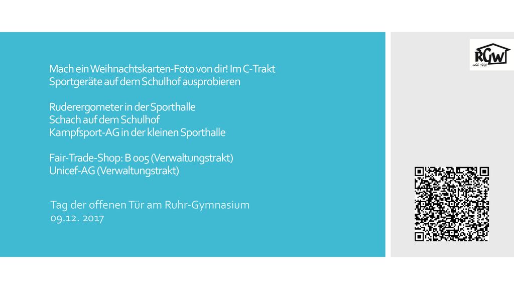 Tag der offenen Tür am Ruhr-Gymnasium