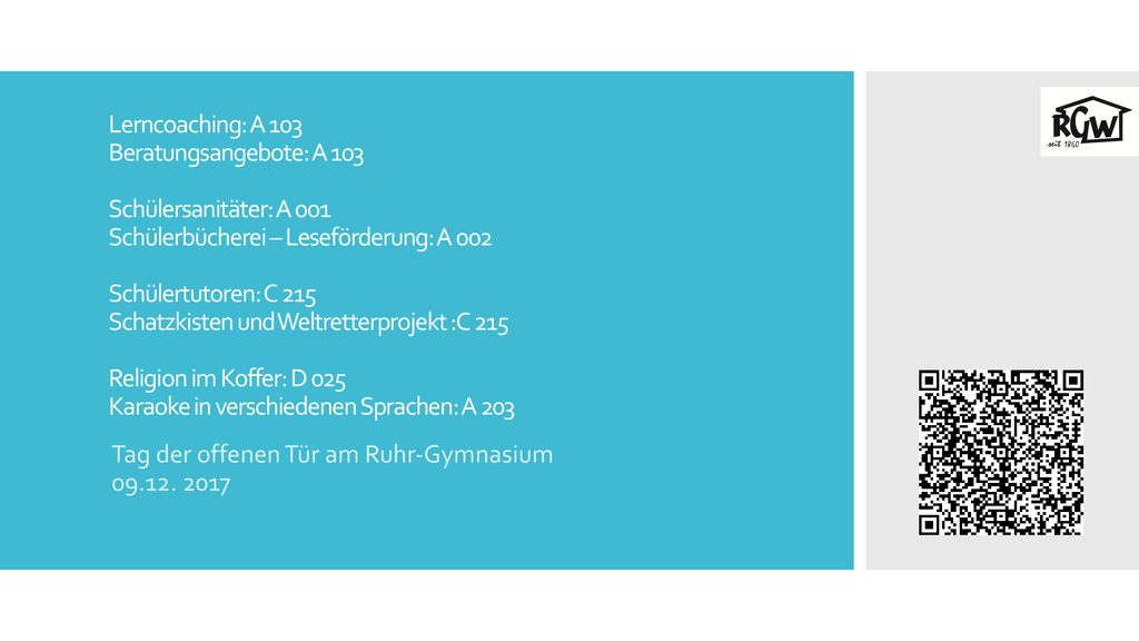 Tag der offenen Tür am Ruhr-Gymnasium