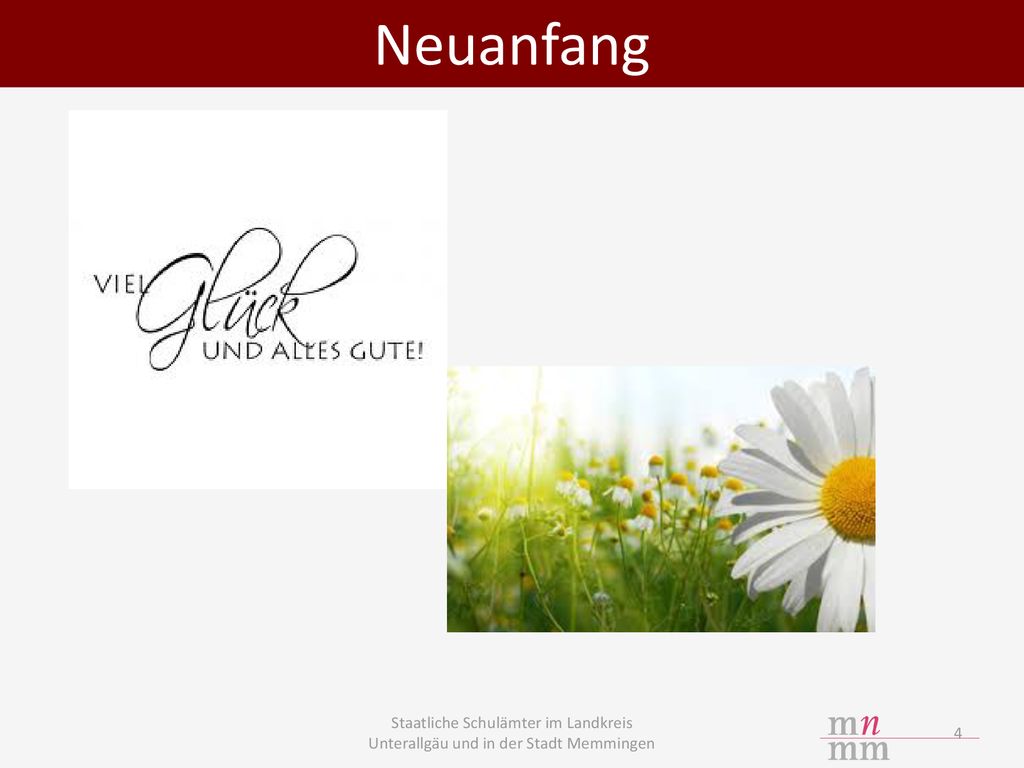 Neuanfang Staatliche Schulämter im Landkreis Unterallgäu und in der Stadt Memmingen