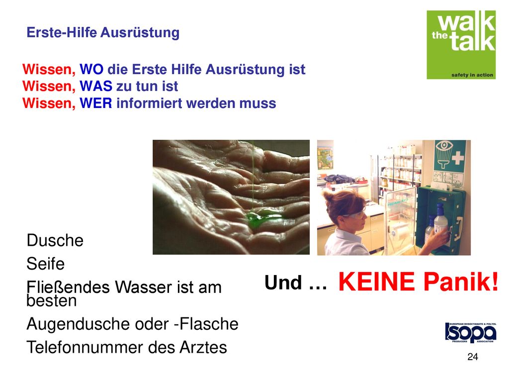 KEINE Panik! Und … Dusche Seife Fließendes Wasser ist am besten