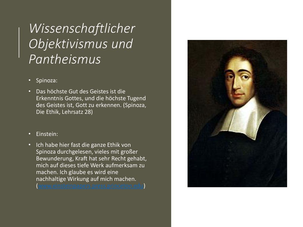 Wissenschaftlicher Objektivismus und Pantheismus