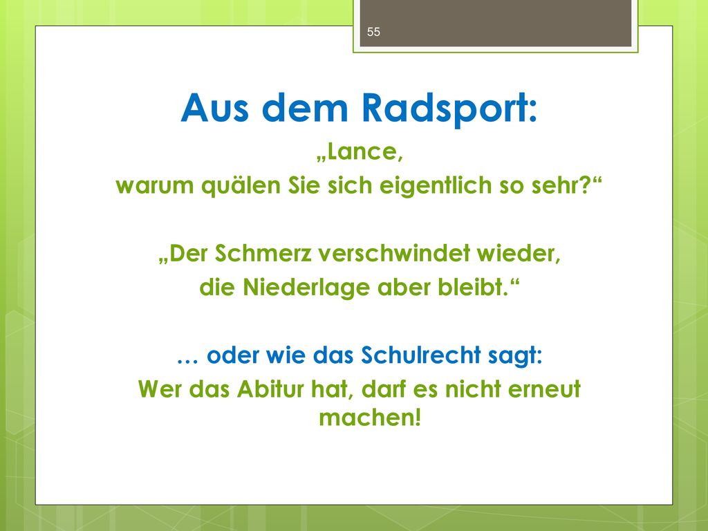 Aus dem Radsport: „Lance, warum quälen Sie sich eigentlich so sehr